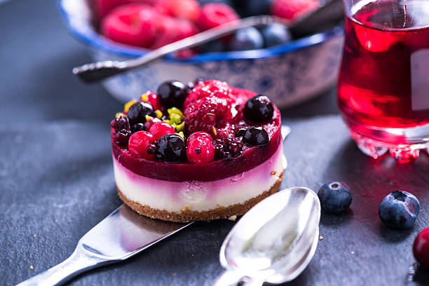 istock Homemade festive winter fruit cheesecake 496431606