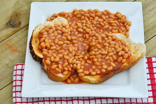 istock Image of beans on toast, a traditionally english snack 496435272