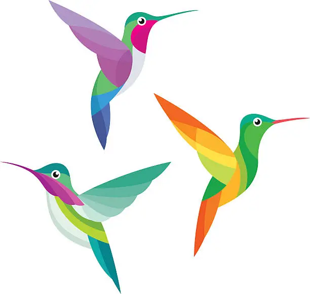 Vector illustration of Stylized Birds