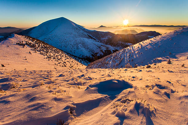 Beautiful sunrise in Mala Fatra, Slovakia This beautiful location is called Mala Fatra, Slovakia stoh stock pictures, royalty-free photos & images