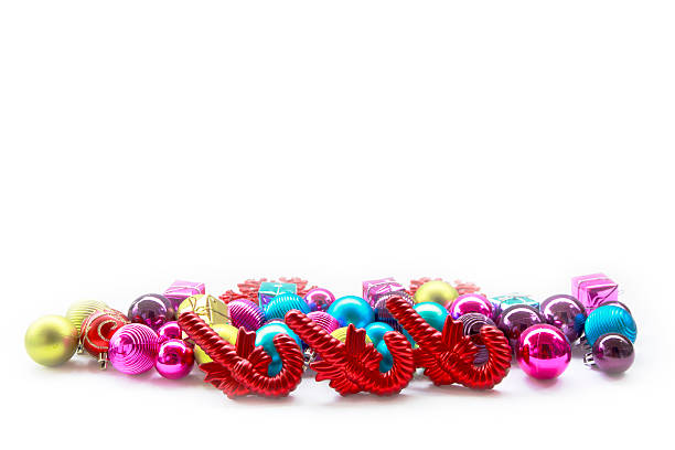 istock Stock Photo: Composition of the Christmas decorations isolated o 496438598