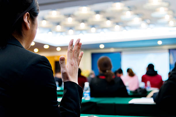 istock Businesswoman asking a question 496438946
