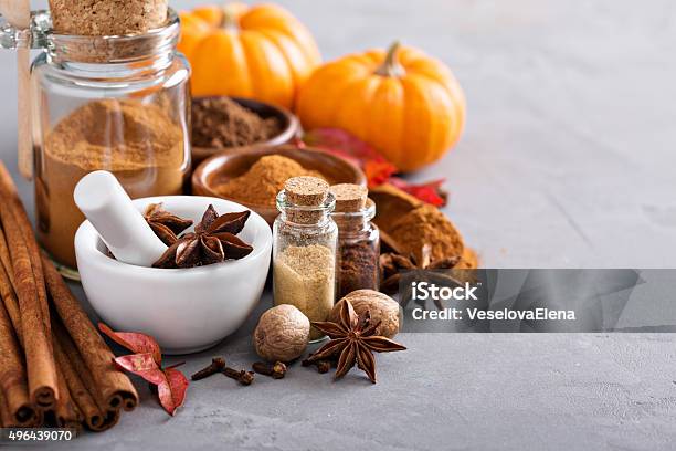 Homemade Mix Of Spices In A Jar Stock Photo - Download Image Now - Spice, Pumpkin, Autumn