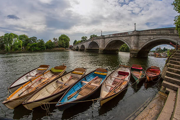 istock Boats for hire by Richmond Bridge 496439664