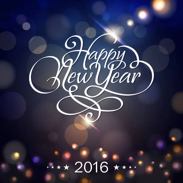 Vector illustration of New Year lighting background
