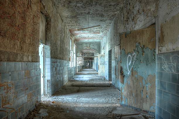 istock Corridor in an abandoned hospital in Beelitz 496444599