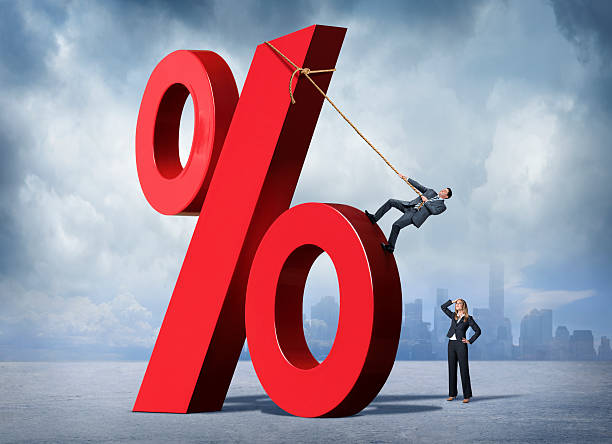 istock Woman Watching Man Scale Very Large Percentage Sign 496445100