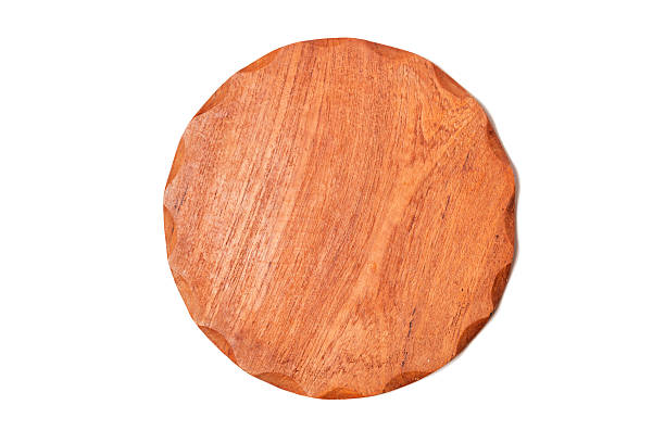 istock Wooden coasters isolated on white background 496445106