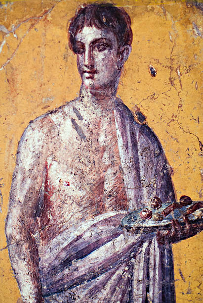 istock Fresco of Pompeian man 496446385