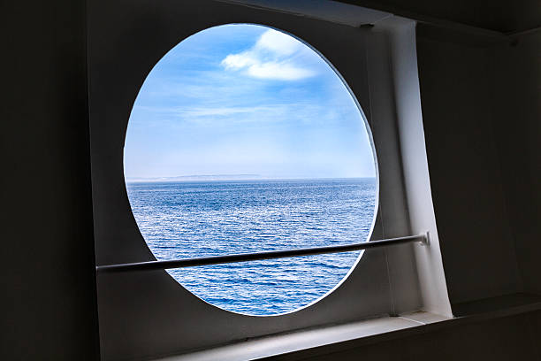 istock Boat porthole with ocean view in the Caribbean 496446573