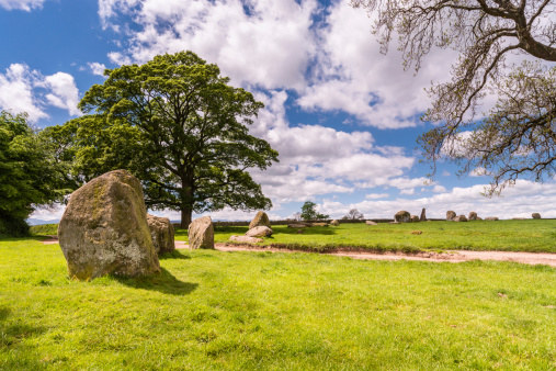 Long Meg and her daughters is a bronze age stone circle consisting of 59 stones Long Meg being a monolith to the southwest of the circle