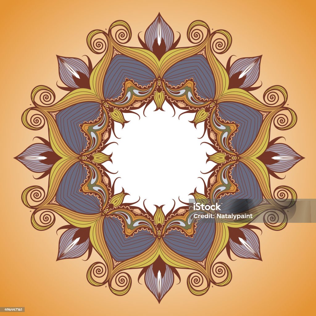 Декоративный круглый кружевной узор, Мандала — - Векторная графика Азиатская культура роялти-фри