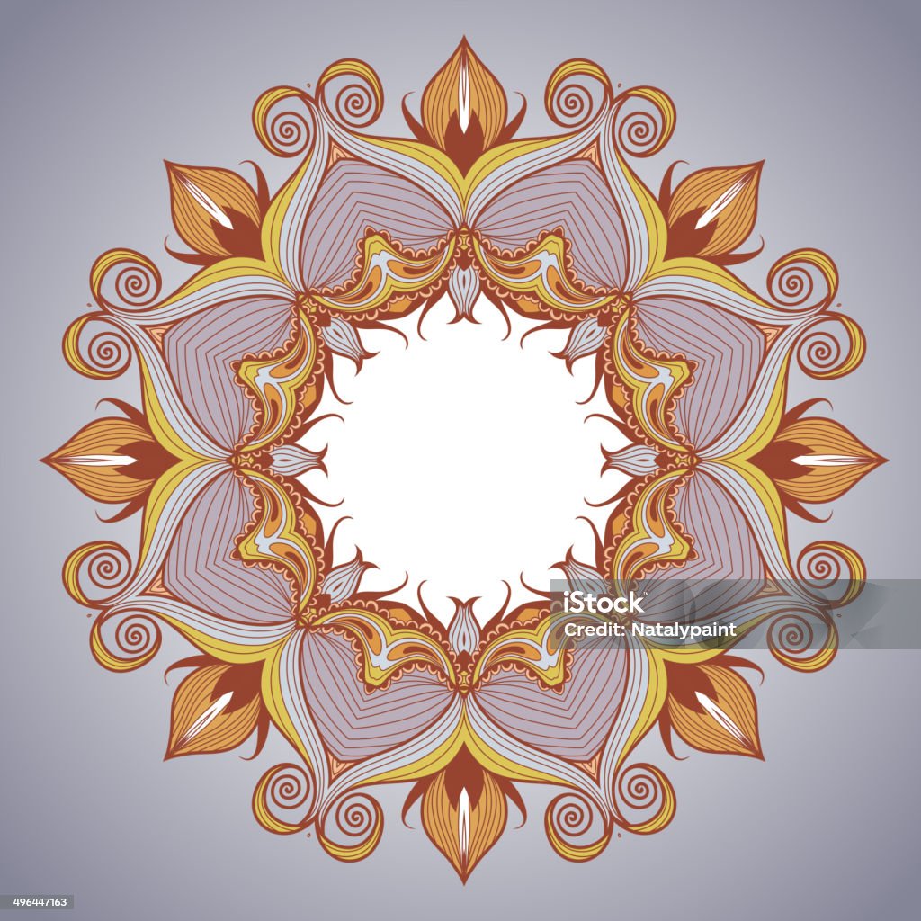 Ronde d'ornement motif de dentelle est comme mandala - clipart vectoriel de Angle libre de droits