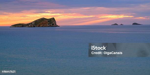 Sunbeams Over The Sea And An Island In The Mediterranean Stock Photo - Download Image Now