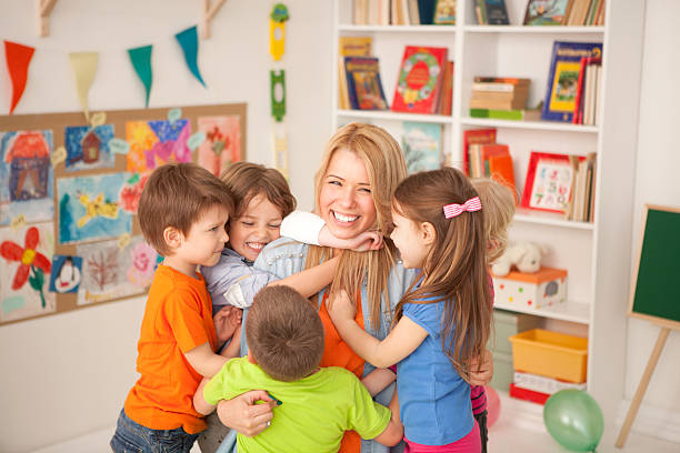 istock Cute kids in kindergarden. 496448337