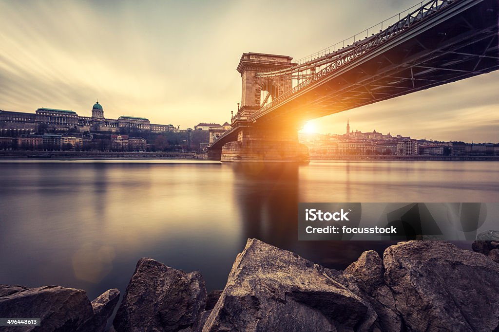 Budapest Chain Bridge Budapest Chain Bridge - Hungary Budapest Stock Photo