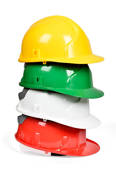 istock Set of protection helmets 496449835