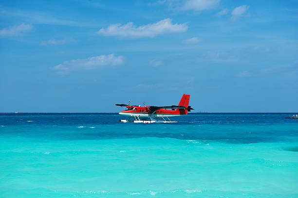 istock Twin otter seaplane at Maldives 496472821