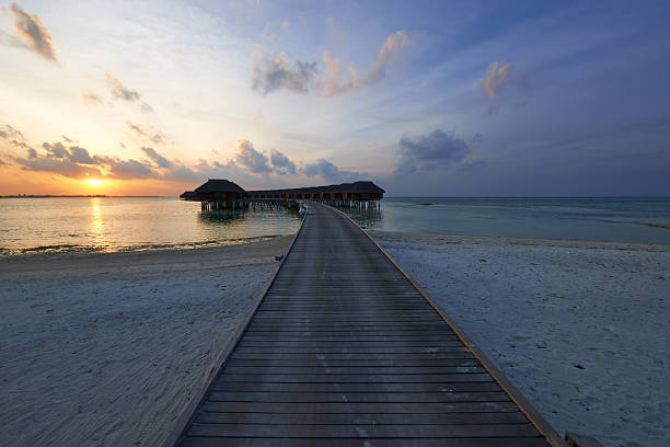 istock Sunset at Maldivian beach 496474735