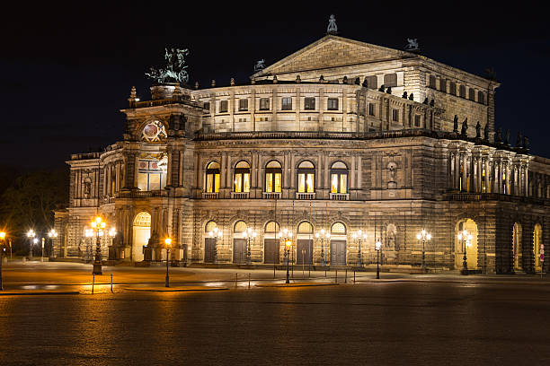 istock Theaterplatz in Dresden with Semperoper at night 496480664