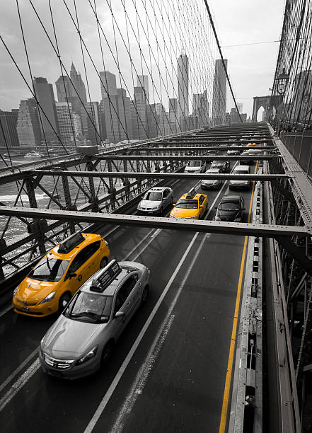 istock New York taxis on Brooklyn Bridge 496481426