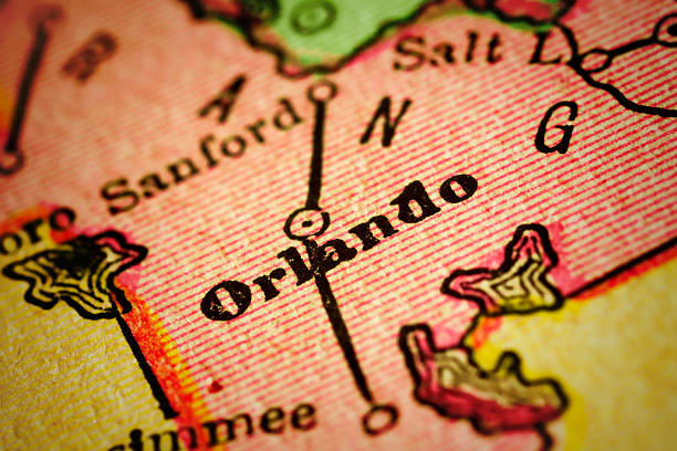 istock Orlando, Florida on an Antique map 496484130