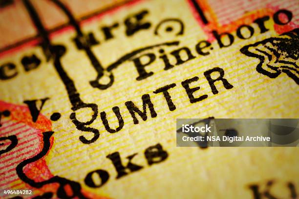 Sumter Florida County Maps Stock Photo - Download Image Now - Fort Sumter, 2015, Cartography