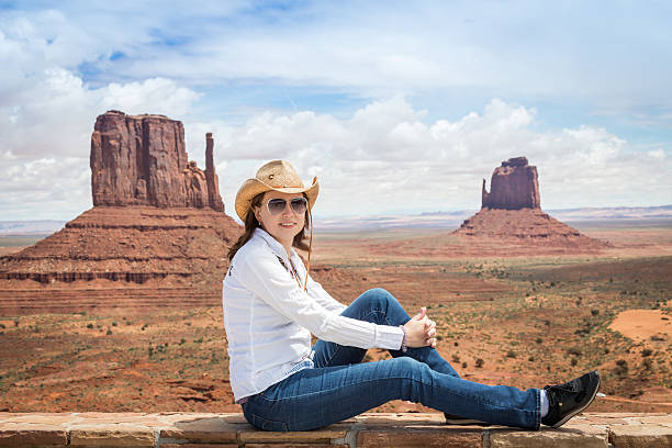 istock Girl in monument valley 496484774