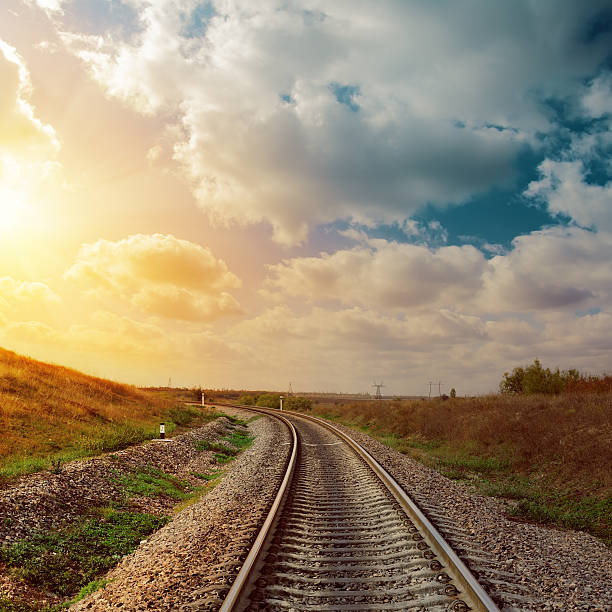 istock good sunset over railroad to horizon 496484820