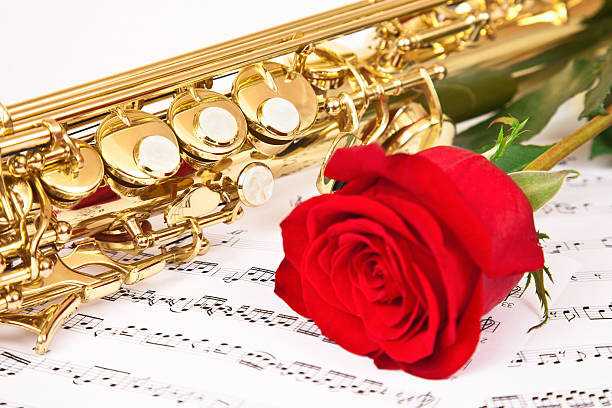 Red Roses And Saxophone 20+ Red Rose Saxophone And Notes Stock Photos, Pictures & Royalty-Free ...