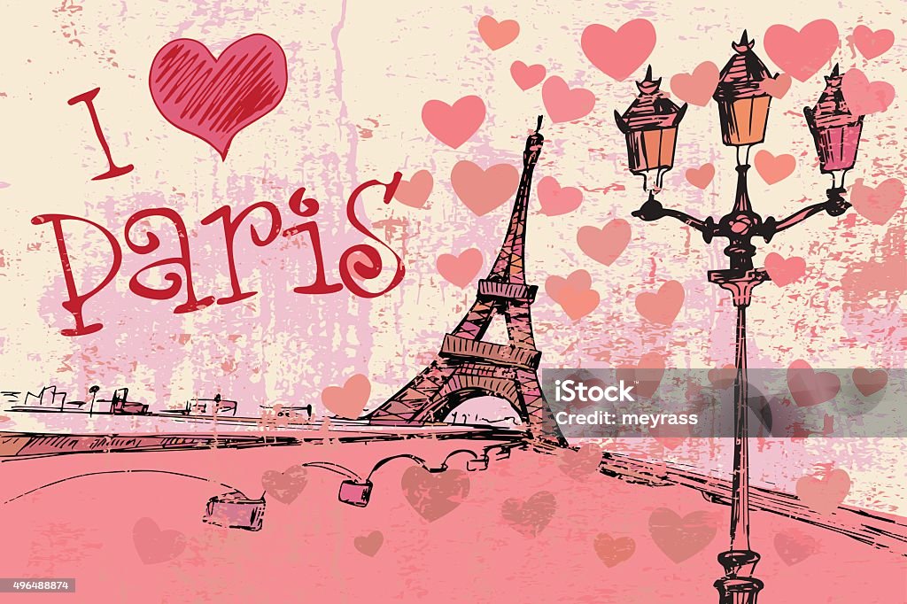 Paris Grunge Background With Eiffel Tower Stock Illustration - Download Image Now - Paris - France, Backgrounds, Street Light - iStock Paris Grunge Background With Eiffel Tower Stock Illustration - Download Image Now - Paris - France, Backgrounds, Street Light - iStock