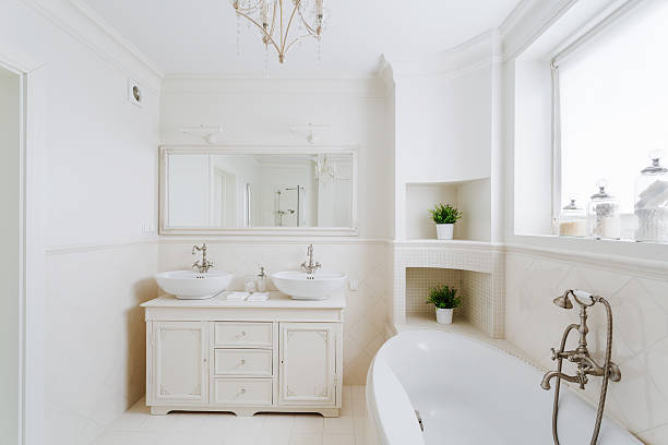 istock Bathroom in the french style 496488906