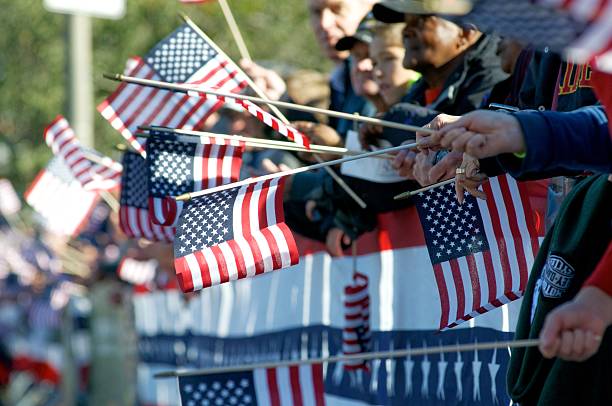 veterani sfilata inaugurale philly - parade foto e immagini stock