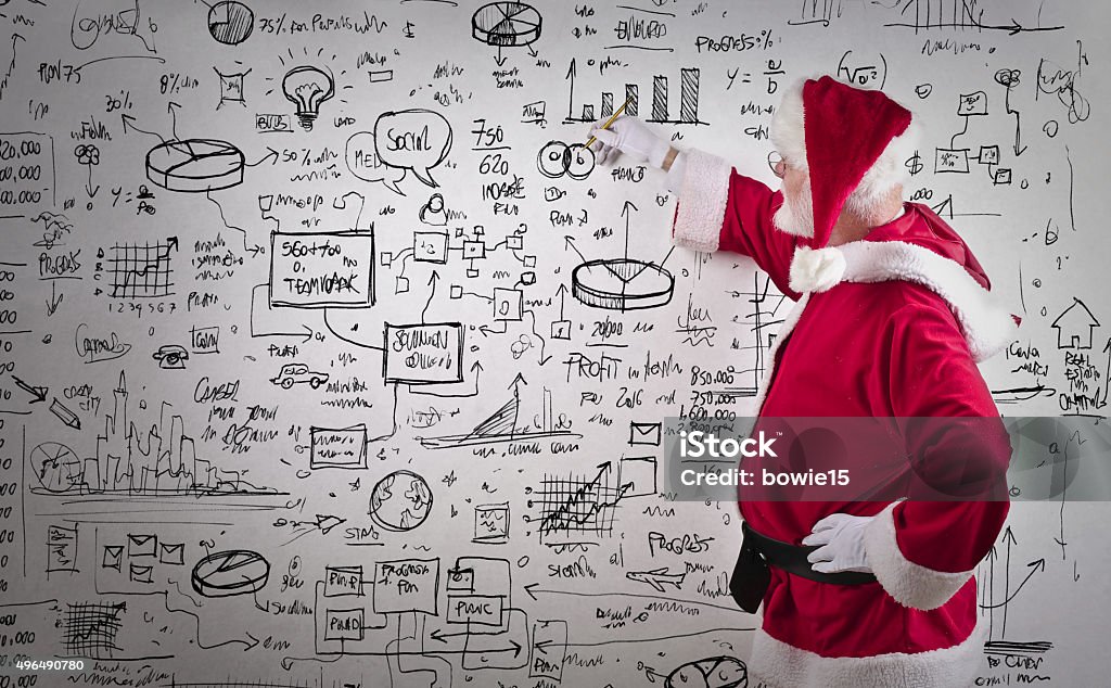 Santa's Ideen - Lizenzfrei Planung Stock-Foto