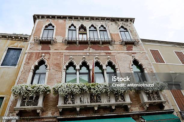 Detail Of Venice Old Palace Stock Photo - Download Image Now - 2015, Ancient, Angle