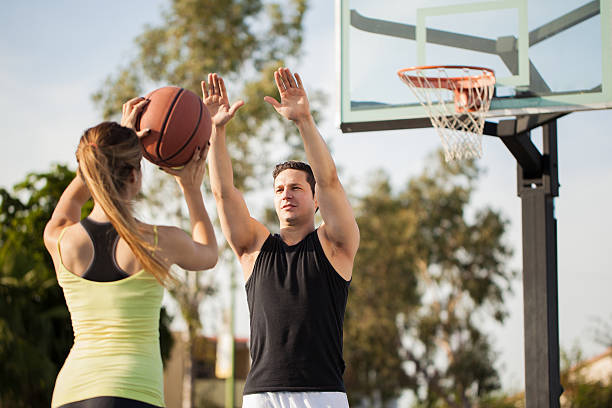istock Cute girl trying to score some points 496491324
