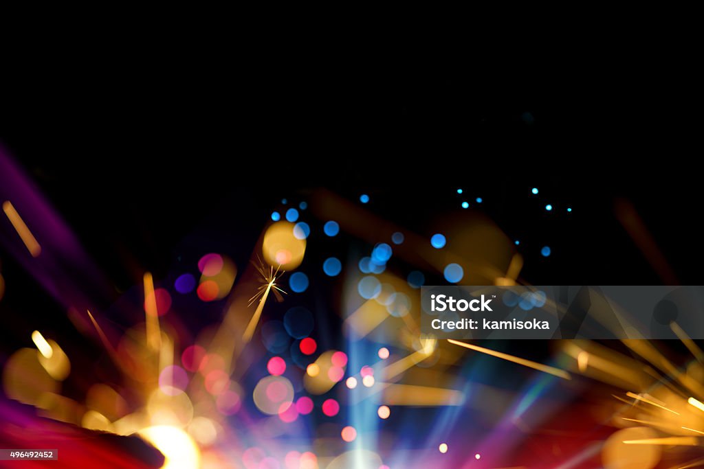 Multi Colored Sparkler Background Celebration Stock Photo