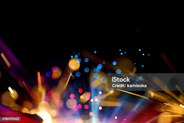 Multi Colored Sparkler Background Stock Photo - Download Image Now - Celebration, Backgrounds, Abstract