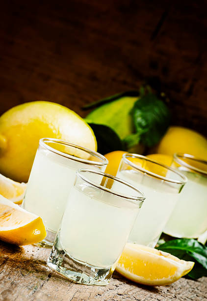 istock Traditional homemade lemon liqueur limoncello 496494100