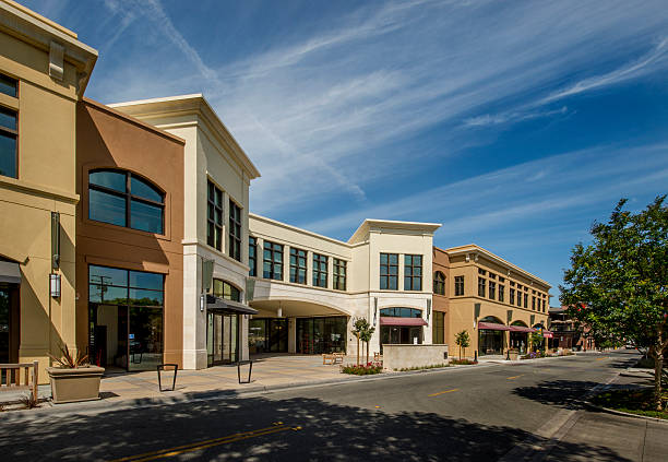 istock Small Commercial Shopping District 496494546