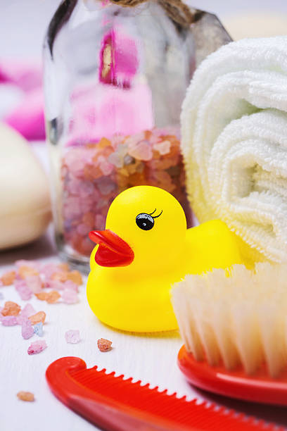 istock Accessories to bathing of the child 496512976