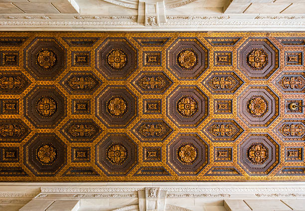 istock Abstract detail of ceiling in Liblrary 496513754