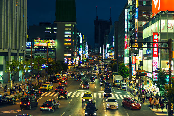 istock Street view of Osaka at night 496514288