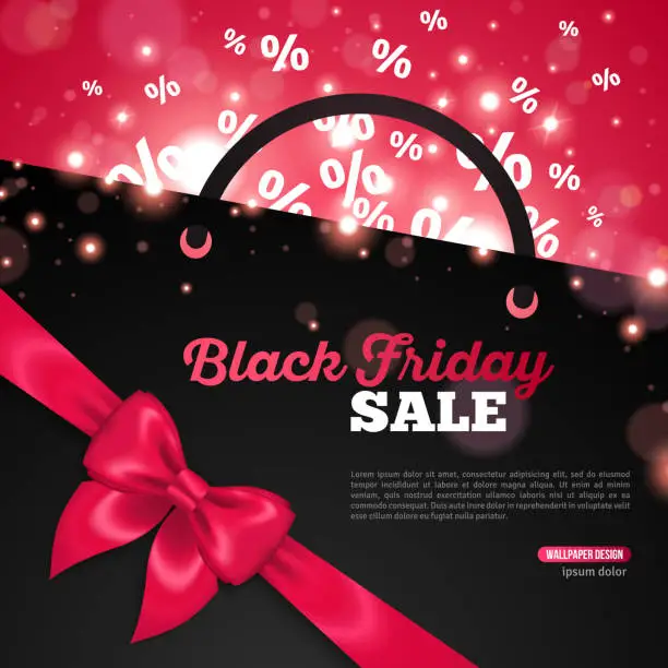 Vector illustration of Creative Black Friday Banner Template