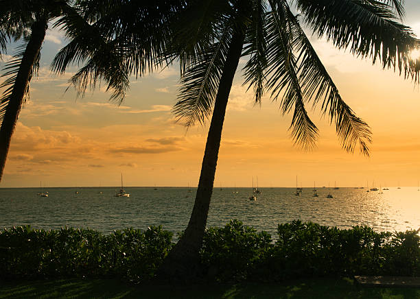 darwin mit meerblick - darwin northern territory australia sunset stock-fotos und bilder