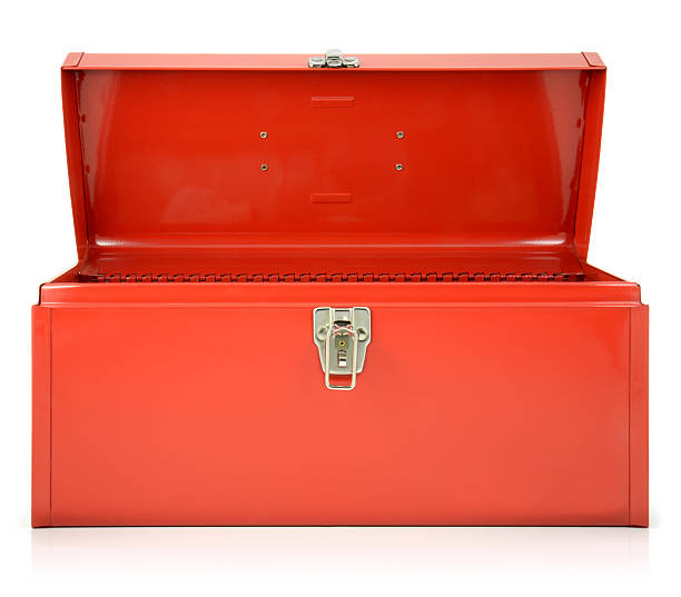 Toolbox Red open toolbox.  latch photos stock pictures, royalty-free photos & images