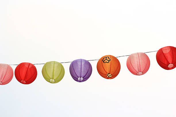 istock Colorful Rows Of Chinese Lanterns Hanging In Celebration 496516061
