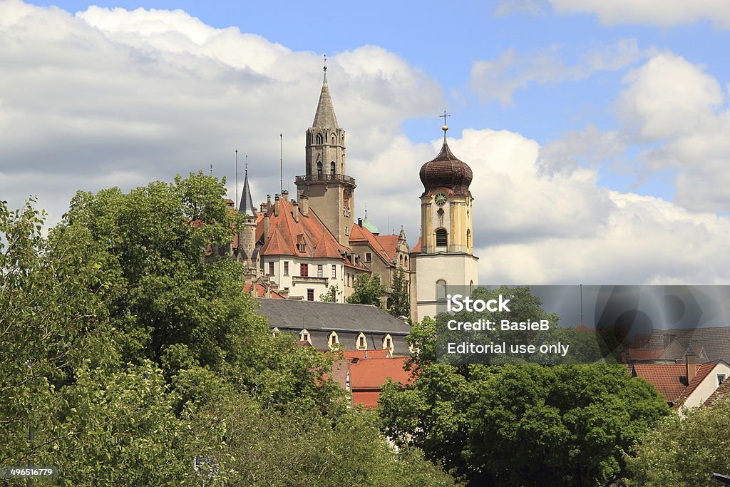 Hohenzollernschloß und Kirche - Lizenzfrei Architektur Stock-Foto