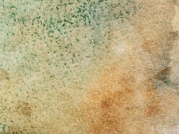 istock Textured earth tones hand painted with distressed background 496517098
