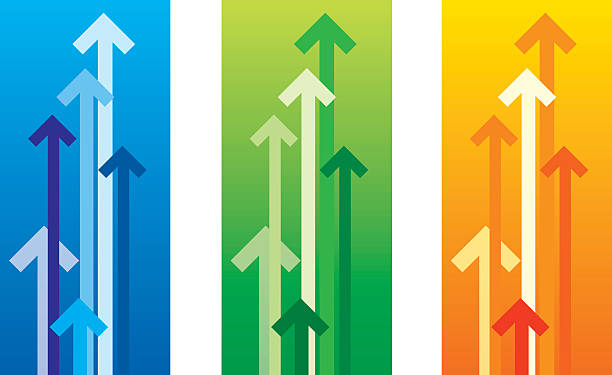 strzałka ikony - strzałka w górę stock illustrations